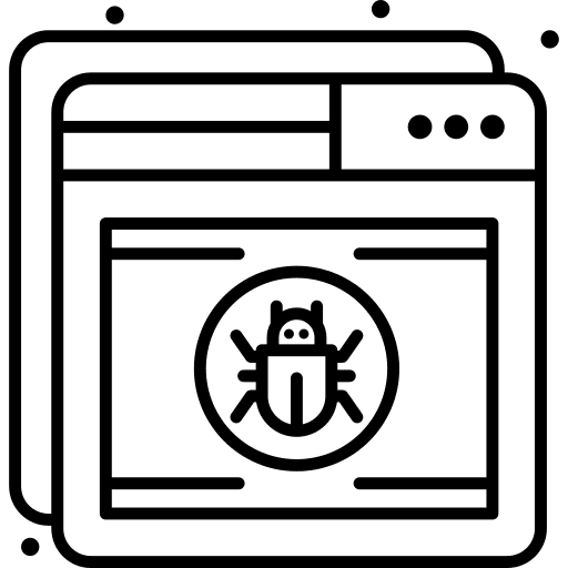 Browser antivirus malware bug icon Browser antivirus malware bug icon