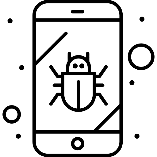 Mobile mobile phone electronics malware icon Mobile mobile phone electronics malware icon