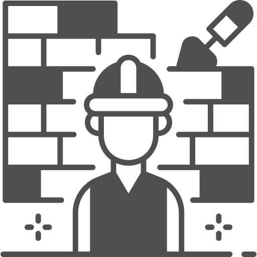 Builder professions and jobs builder brick wall icon Builder professions and jobs builder brick wall icon