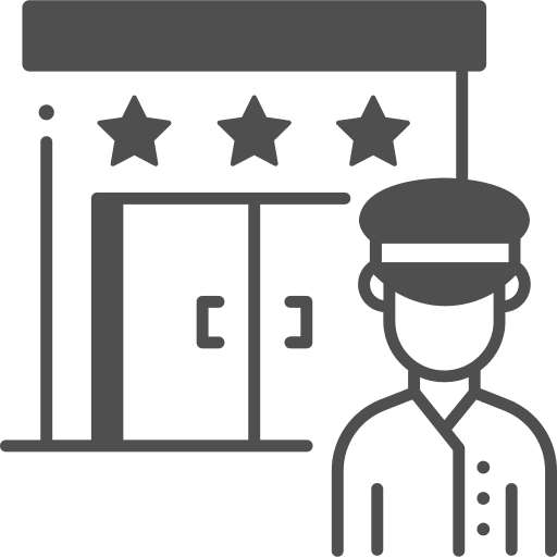 Doorman man hotel doorman icon