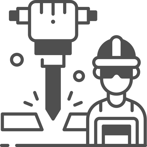 Worker jackhammer pneumatic machine icon Worker jackhammer pneumatic machine icon