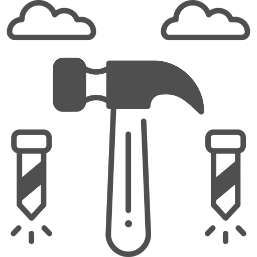 Hammer nail carpenter repair icon Hammer nail carpenter repair icon
