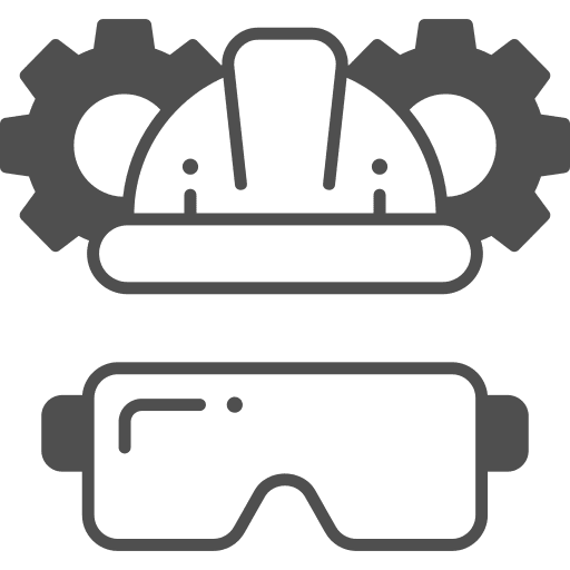 Safety glasses helmet safety glasses construction and tools icon Safety glasses helmet safety glasses construction and tools icon