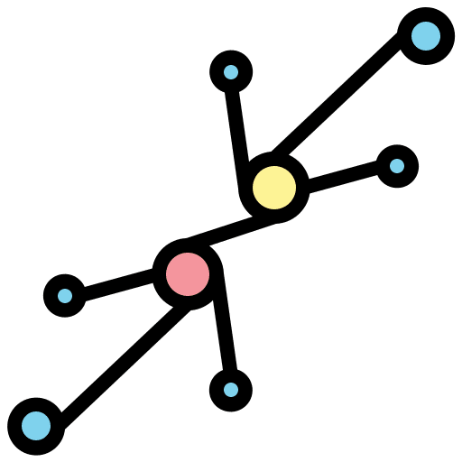 Network atom networking social network icon Network atom networking social network icon