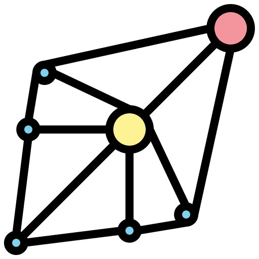 Network atom particle behance network icon Network atom particle behance network icon