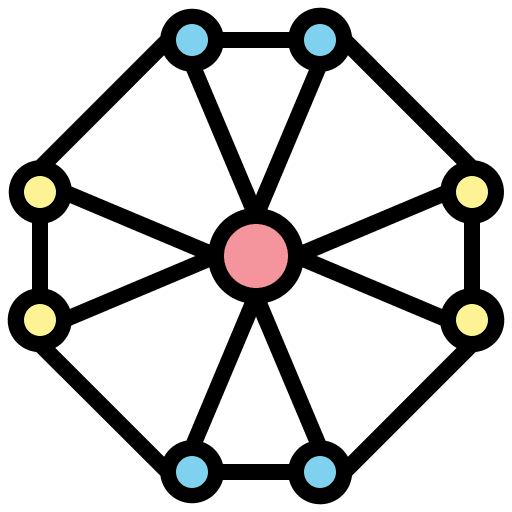Network connector particle interface icon Network connector particle interface icon