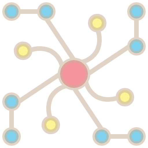Network particle social network behance network icon
