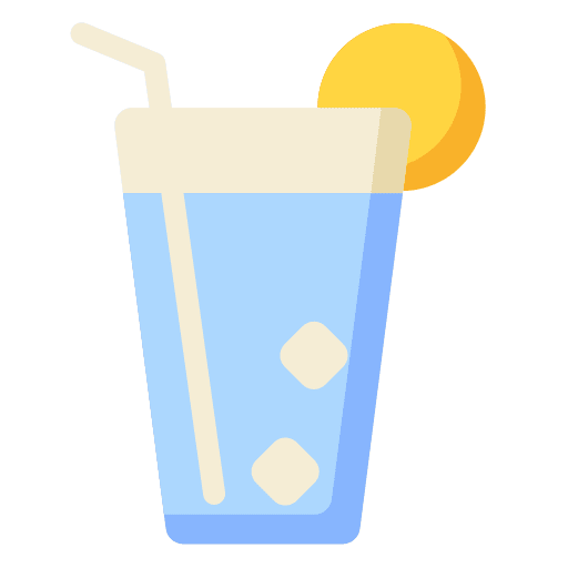Cold drink food and restaurant ice glass icon