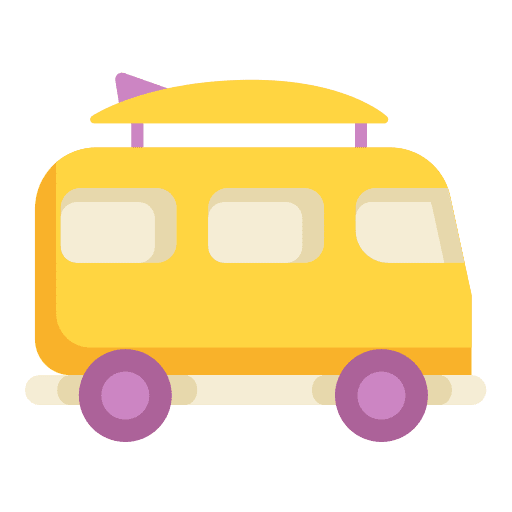 Mini van vacation holiday van icon