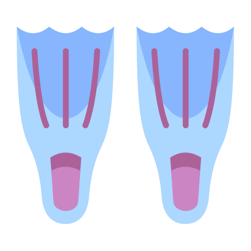 Diving sports and competition flippers snorkel icon Diving sports and competition flippers snorkel icon