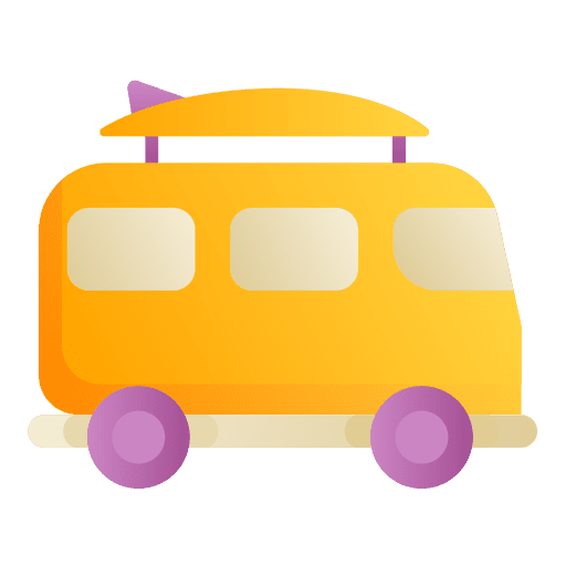 Mini van vacation transportation mini van icon