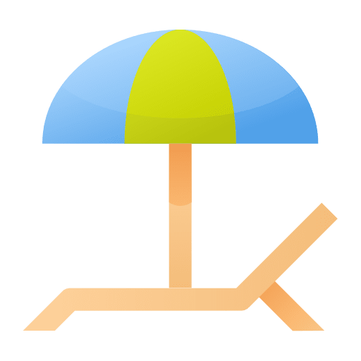 Summertime holidays sunbathing holiday icon Summertime holidays sunbathing holiday icon