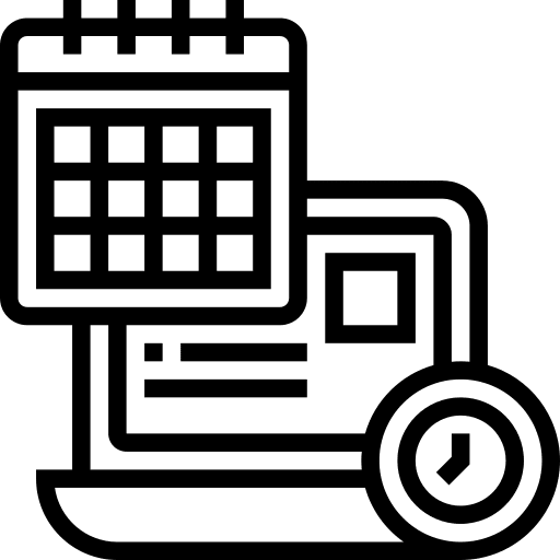 Calendar time and date calendar follow up icon