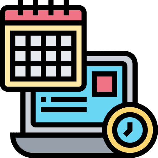 Calendar meeting schedule time icon
