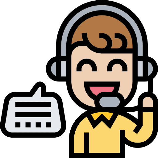 Headphone call center mic communication icon