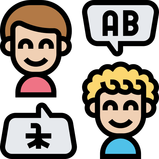 Language communications dictionary words icon