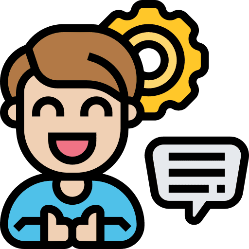 Language people language gesture icon