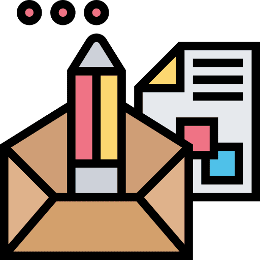 Letter mails correspondence opened icon Letter mails correspondence opened icon