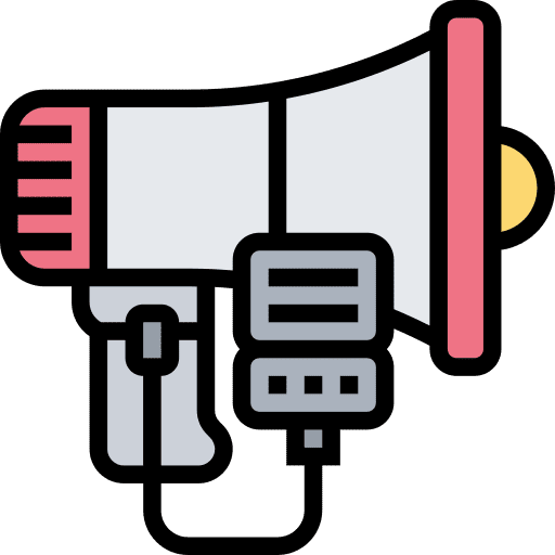 Megaphone announcement communications speaker icon Megaphone announcement communications speaker icon