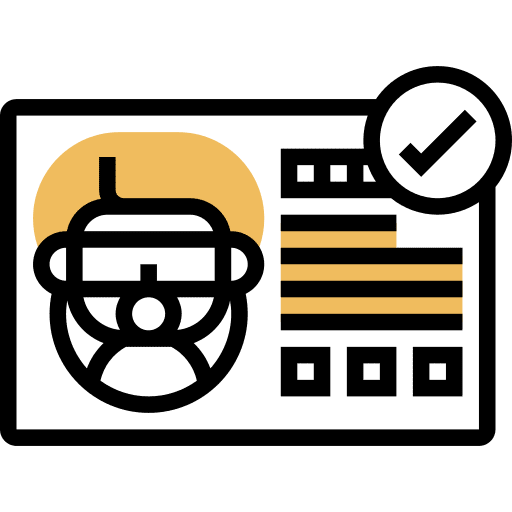 Certification license diving sports and competition icon