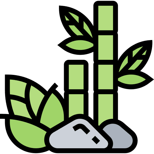 Bamboo garden botanical nature icon
