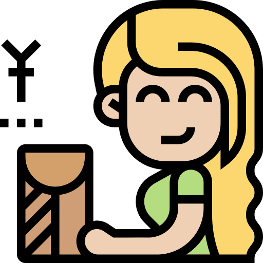 Envelope people blonde woman icon
