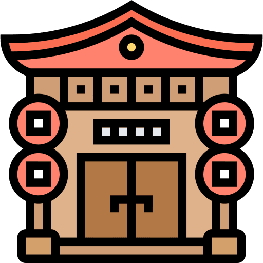 Gate china architecture and city chinese temple icon