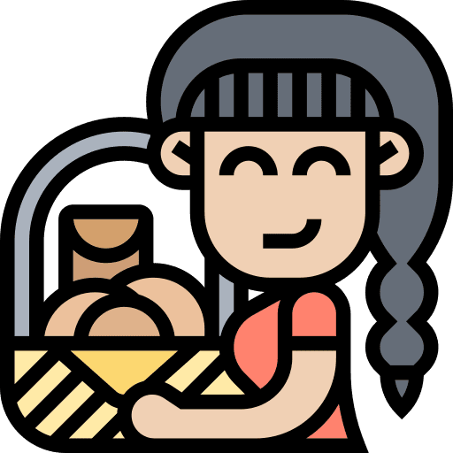 Food basket food and restaurant gift people icon Food basket food and restaurant gift people icon