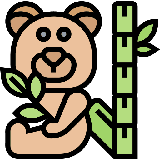 Panda zoo chinese animals icon Panda zoo chinese animals icon