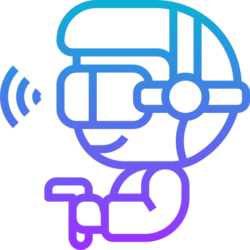 Virtual reality vr ar head icon
