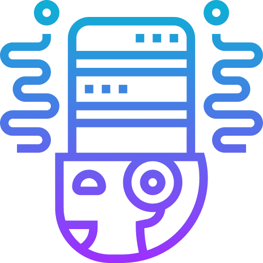 Big data intelligence electronics server icon Big data intelligence electronics server icon