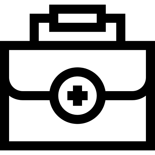 First aid kit medical security medicine icon