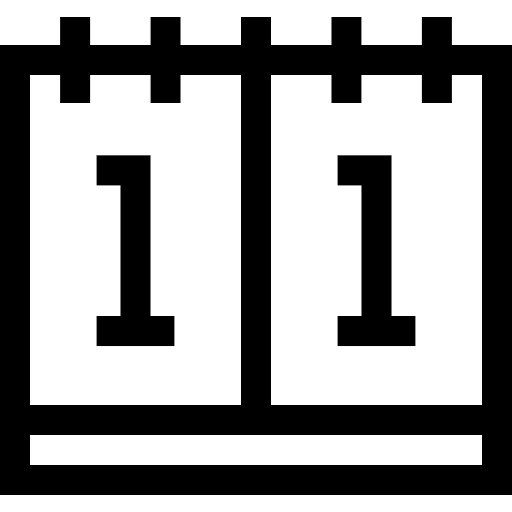 Score time and date result volley icon
