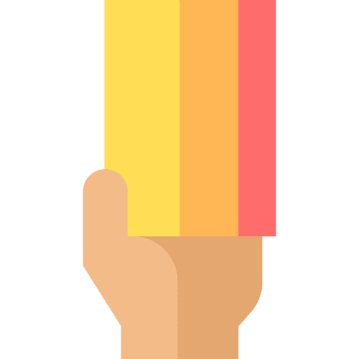 Disqualified penalty card hand rules icon