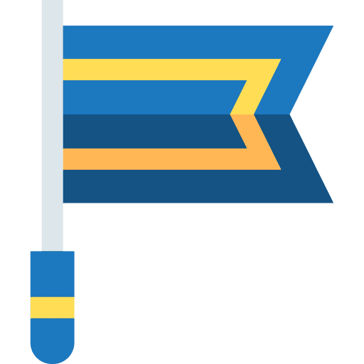 Flag pennant pole volleyball icon