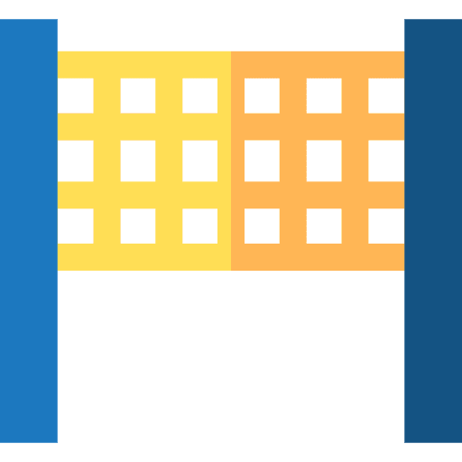 Net sports and competition net volleyball icon