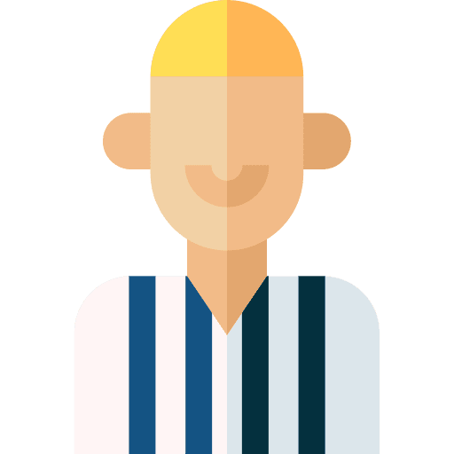 Referee blonde people sport icon