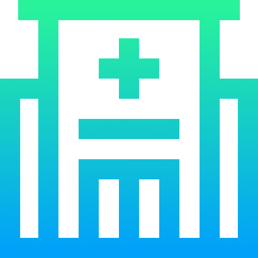 Hospital health clinic urban hospital icon