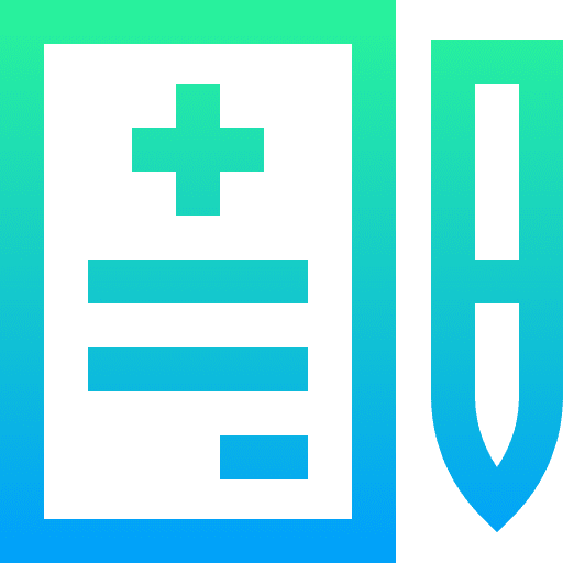 Medical record archive medical history checking icon