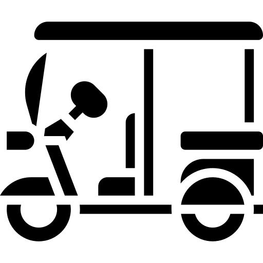 Transportation tricycle scooter taxi icon