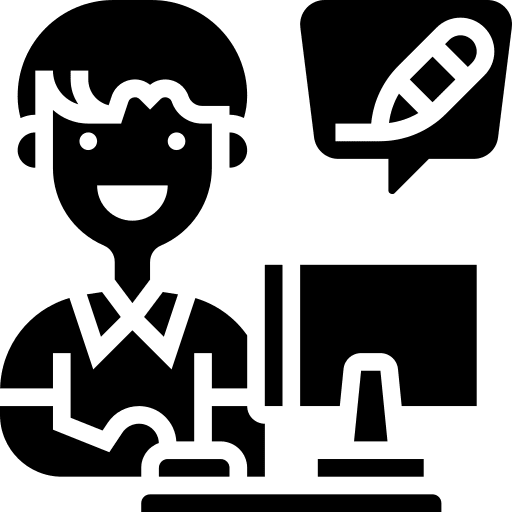 Writer content design browser icon