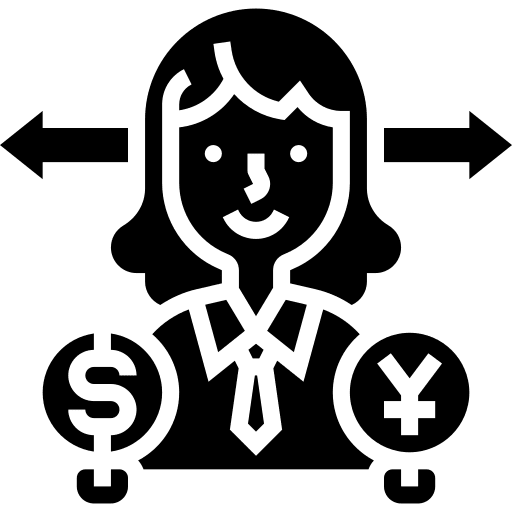 Money exchange trade currency exchange economy icon