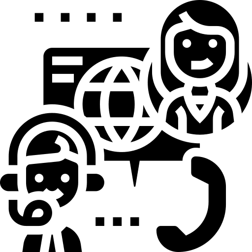 Customer service operator support communications icon