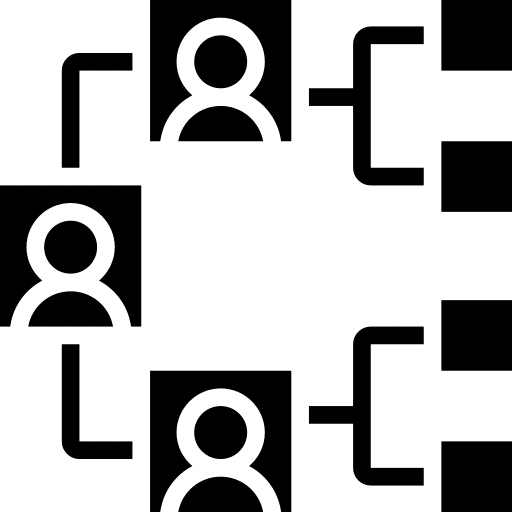 Division boss hierarchy hierarchical structure icon