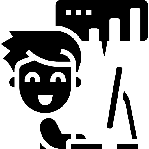 Executive entrepreneur workaholic employee icon