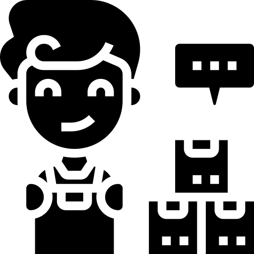 Inventory cargo stock storehouse icon