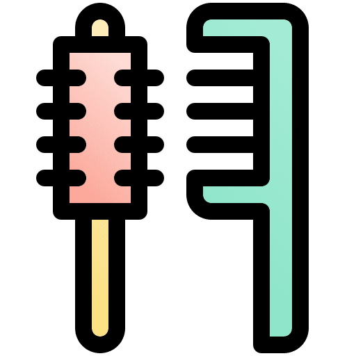 Comb feminine comb beauty icon