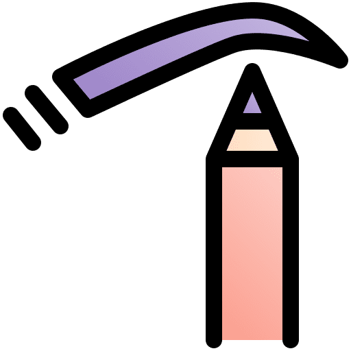 Eyebrow pencil cosmetics make up feminine icon