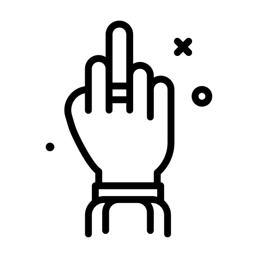 Finger gesture hands and gestures middle icon