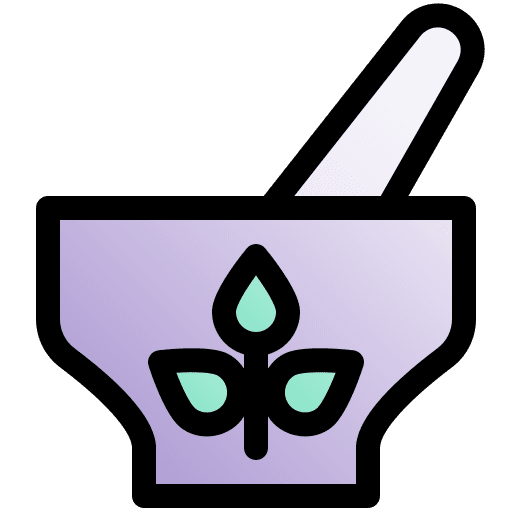 Ingredient cosmetics mortar organic icon